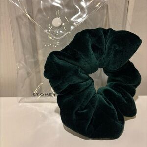 Stoney Clover Lane Jumbo Scrunchie Green Quilted Velvet - Destination London